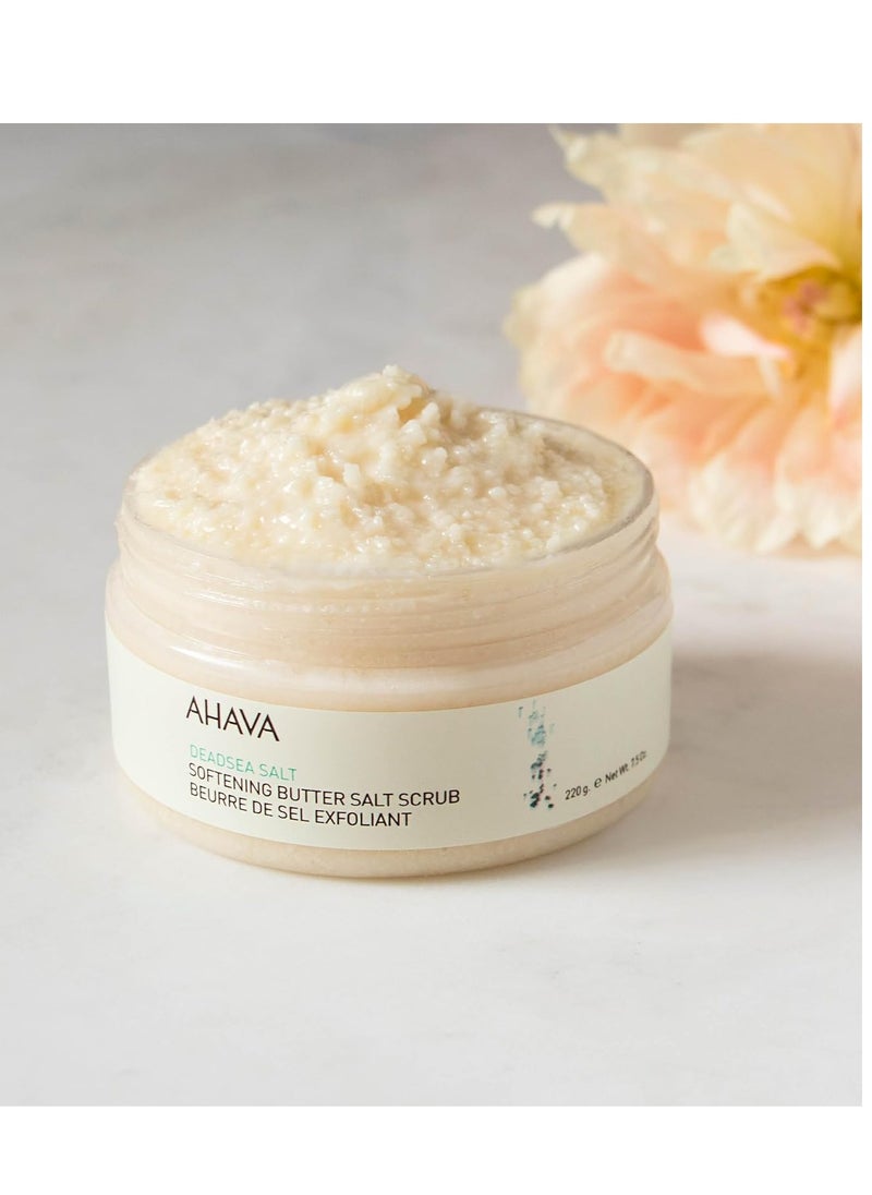 AHAVA - AHAVA Dead Sea Salt Softening Butter Salt Scrub - Rich, Buttery Body Scrub for Smooth, Radiant Skin, Energizes Sensation for Body & Mind, with exclusive Osmoter, Jojoba & Coconut Oil, 7.5 Fl.Oz - Image 1