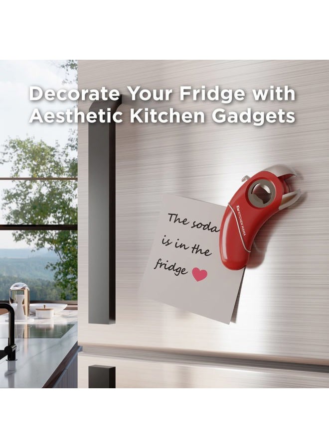 Kitchen Mama Epic One Multifunctional Opener - Opens Bottles with Screw Caps and Crown Caps, Cans, Pull Tabs and Jars - Ergonomic, Arthritic Hand Friendly - Metal Grey - Image 5