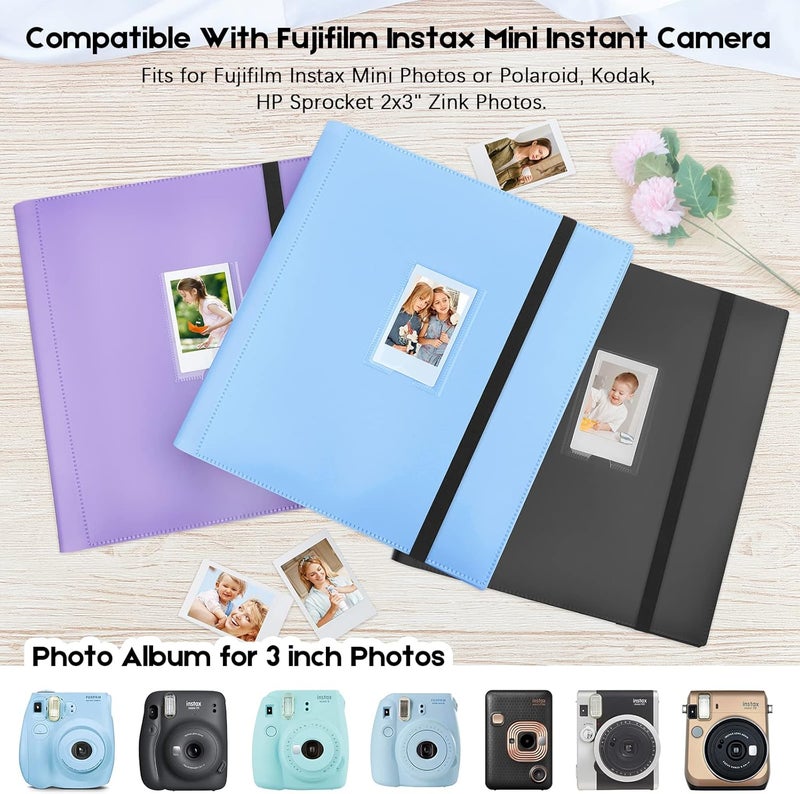Veicevol 560 Pockets Photo Album for Fujifilm Instax Mini Camera, Album for Polaroid Photo, for Fujifilm Instax Mini 12 11 9 40 90 8 Evo LiPlay Instant Camera, 2x3 Photo Albums (Blue) - Image 4