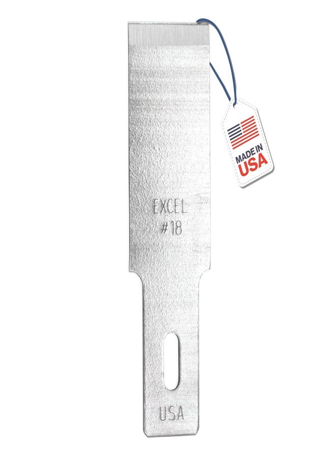 Excel Blades #18 Wood Chisel Blades - 1/2" High Carbon Steel Replacement Blades (100-Pack) - Fits K2, K5, K6 Handles - Precision Carving, Shaving, and Crafting - Made in USA - Image 1