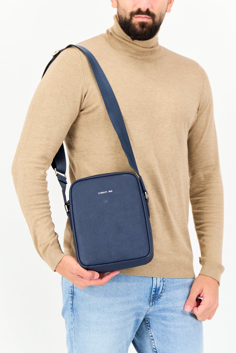 CERRUTI 1881 Men Brand Logo Cross Body Bag, Navy  - Image 2