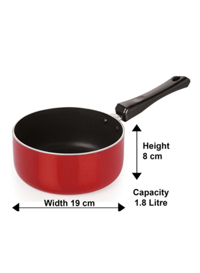 SAQOWARE Premium Quality Non-Stick 18 cm Milk Pan with Handle, Saucepan and Teapot for Boiling, Heating, Ideal for Milk, Tea, Soups and Sauces – Durable, Easy-to-Clean, and Induction-Compatible Milk Pot - Image 3