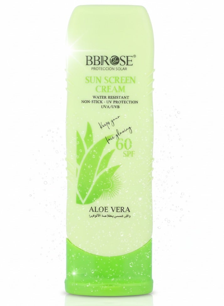 BBROSE Aloe Vera Sun Screen Cream SPF 60 – Water-Resistant UV Protection Non-Sticky Formula 125 ml - Image 1