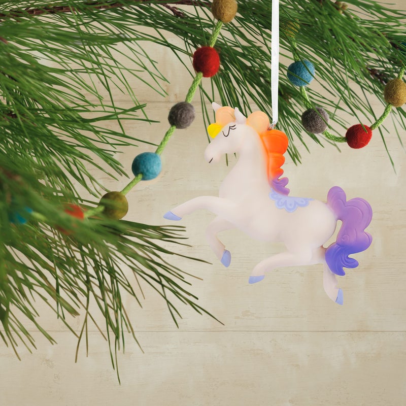 هولمارك يونيكورن غريب الأطوار مع قوس قزح ماني عيد الميلاد زخرفة - Image 5