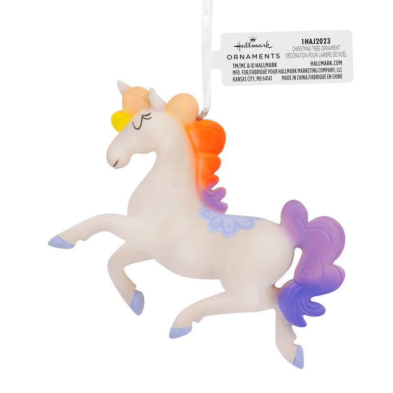 هولمارك يونيكورن غريب الأطوار مع قوس قزح ماني عيد الميلاد زخرفة - Image 3