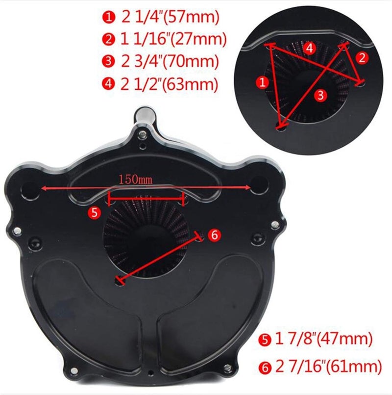 QASULER Motorcycle Air Filter for Harley Models - Image 2