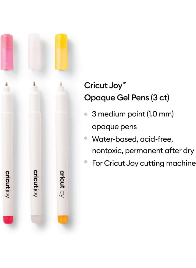 Cricut Joy Opaque Gel Pens (Set Of 3) Use With Joy Cutting Machine Add A Pop To The Darkest Colors Of Paper Cards & Labels (Medium Point 1.0Mm Pink White Orange) - Image 3