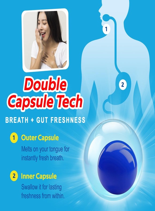 بيبرمينتس كبسولات بيبر مينتس كول كابس - نعناع منعش فوري للفم، خالية من السكر، عبوة من 4 قطع - 160 كبسولة. علاج لرائحة الفم الكريهة المزمنة للبالغين، لآلئ منعشة بنكهة النعناع لعلاج رائحة الفم الكريهة وجفاف الفم. - Image 5
