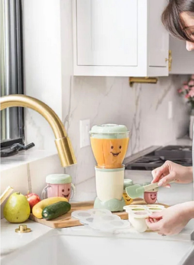 20-Piece Baby Bullet Blender Complete Baby Care System BBR-2002 Green  - Image 4