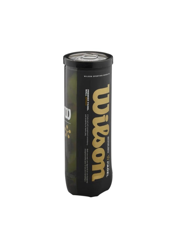 Wilson Premier Padel Speed Balls 3-Ball Can | 24 Can Case (72 Balls) | Official Premier Padel Ball - Image 2