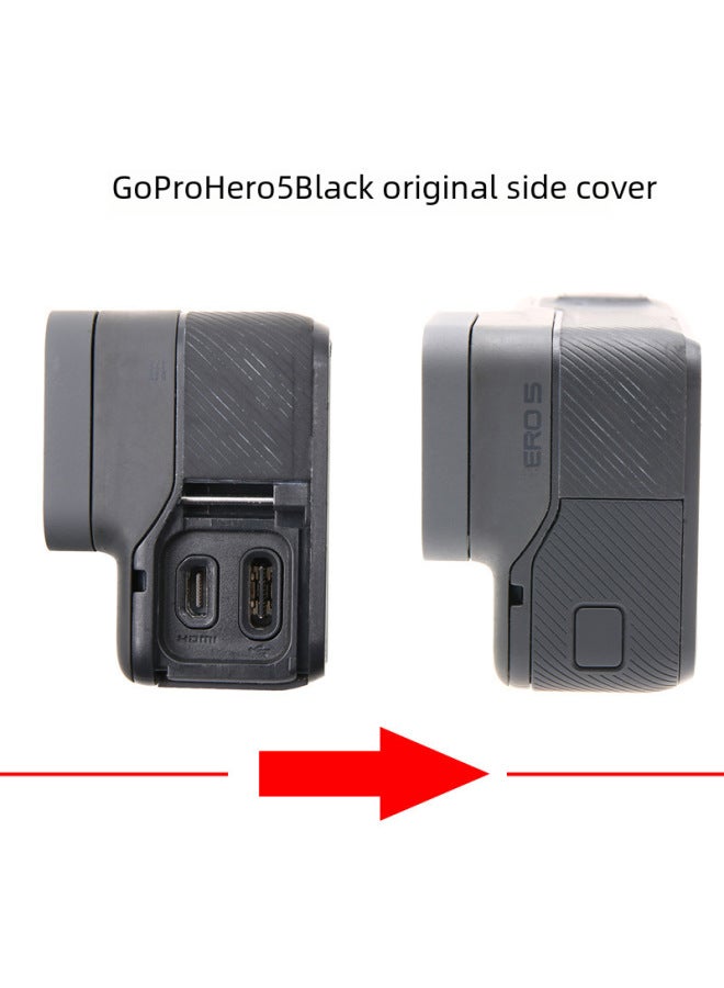 جو برو غطاء جانبي لـ GoPro Hero7/6/5 Black - غطاء البيانات وغطاء HDMI - غطاء جانبي بديل - Image 4