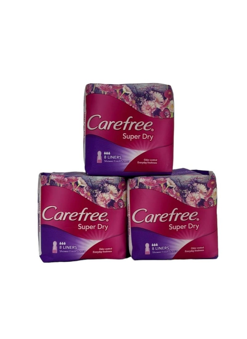 Carefree CAREFREE PADS SUPER DRY 8pcs X 3  - Image 1