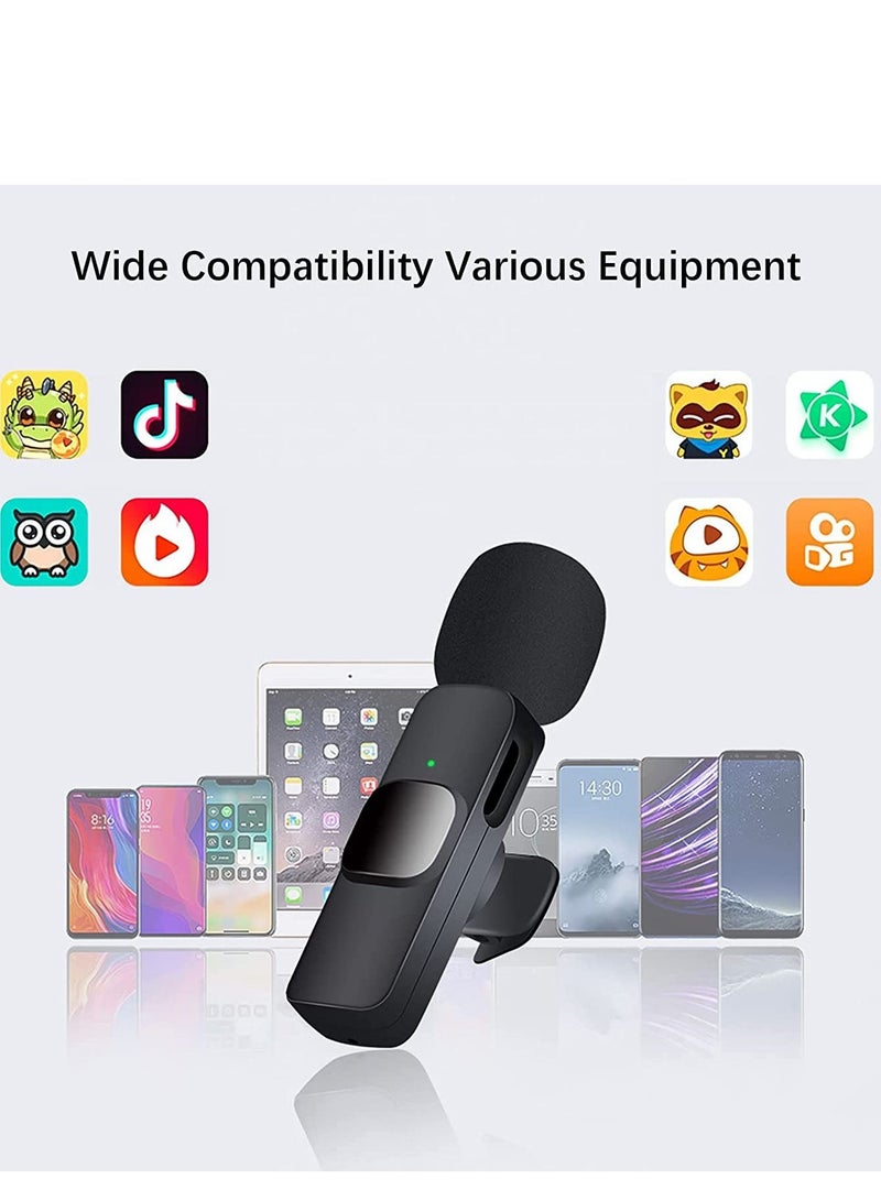 Wireless Lavalier Microphone for iPhone iPad USB C Smartphone, Plug and Play Mini Mic for YouTube TikTok Live Streaming Gaming K Song Recording Auto Noise Reduction (3.5mm 2) - Image 4