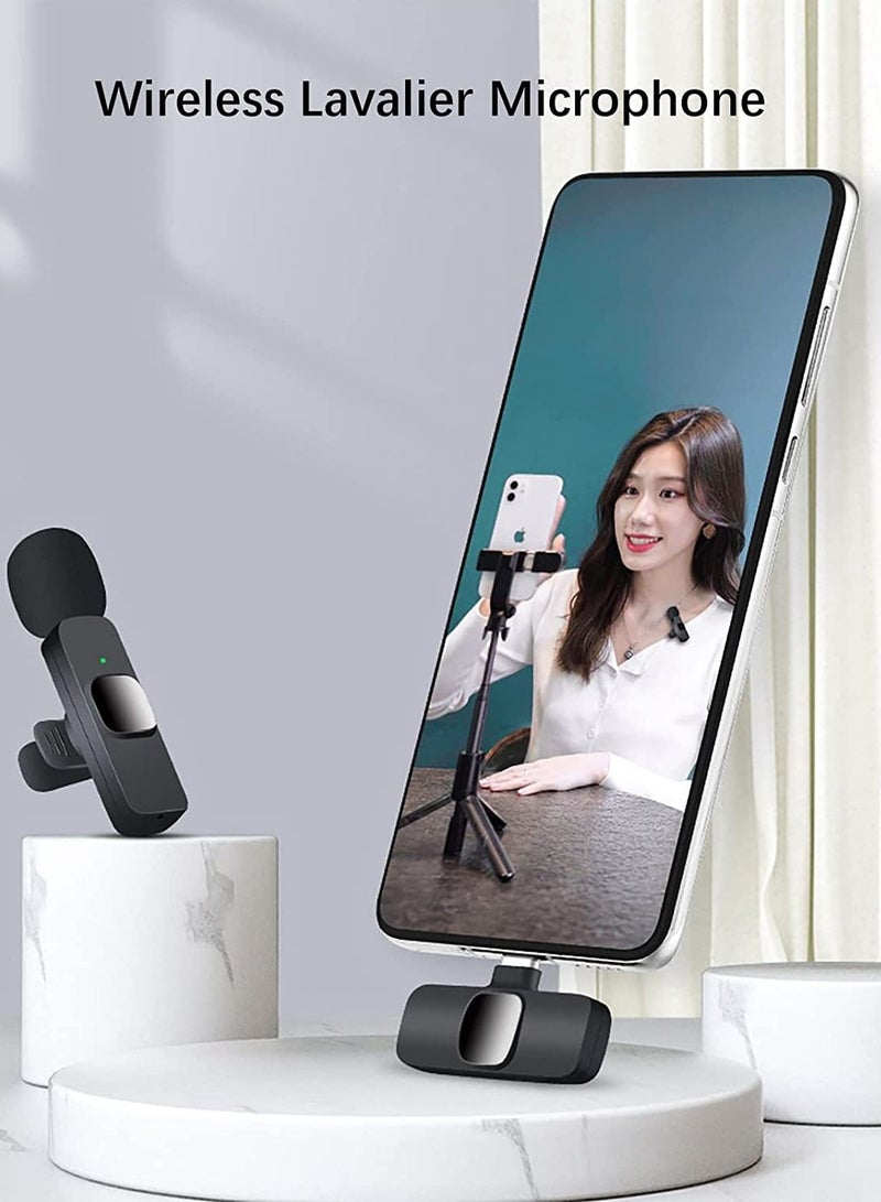 Wireless Lavalier Microphone for iPhone iPad USB C Smartphone, Plug and Play Mini Mic for YouTube TikTok Live Streaming Gaming K Song Recording Auto Noise Reduction (3.5mm 2) - Image 2