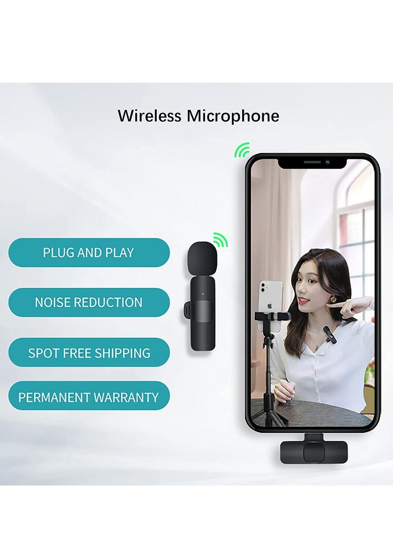 Wireless Lavalier Microphone for iPhone iPad USB C Smartphone, Plug and Play Mini Mic for YouTube TikTok Live Streaming Gaming K Song Recording Auto Noise Reduction (3.5mm 2) - Image 5
