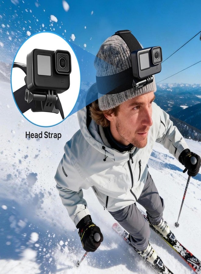 CROSS+GEAR Action Camera Accessories Kit - 5-in-1 Set for GOPRO Hero Compatible with All Models Head Strap, Chest Harness, Backpack Clip, 360° Wrist Strap, Storage Bag - Image 5