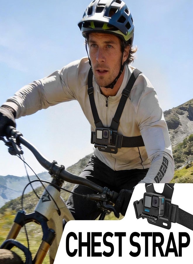 CROSS+GEAR Action Camera Accessories Kit - 5-in-1 Set for GOPRO Hero Compatible with All Models Head Strap, Chest Harness, Backpack Clip, 360° Wrist Strap, Storage Bag - Image 4