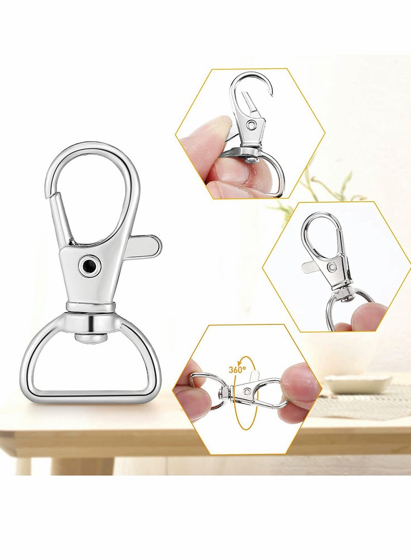 Excefore Swivel Clasps Lanyard Snap Hooks Keychain, 35 Pcs Clip Hook Lobster Claw Clasp Metal Hook Clasp with D Rings for Keychain Purse Hardware Sewing Craft Project (Multiple Colors, 20 mm) - Image 3