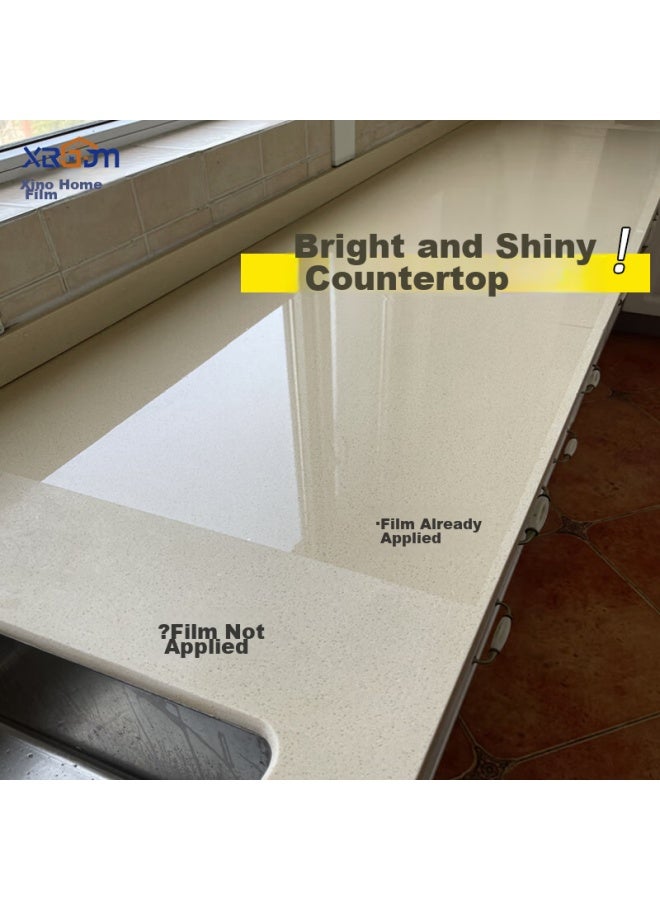 Xiruo Kitchen Countertop Protective Film, Marble Quartz Transparent Oil-proof Sticker, Specialized Thickened Heat-resistant Stove Top Film