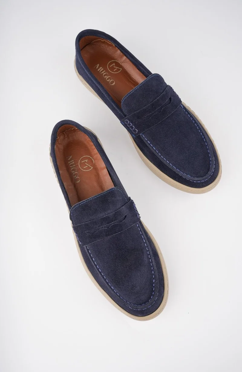 موغو Denzel Guaranteed Daily Classic Leather Casual Comfortable Orthopedic Laceless Men's Shoes