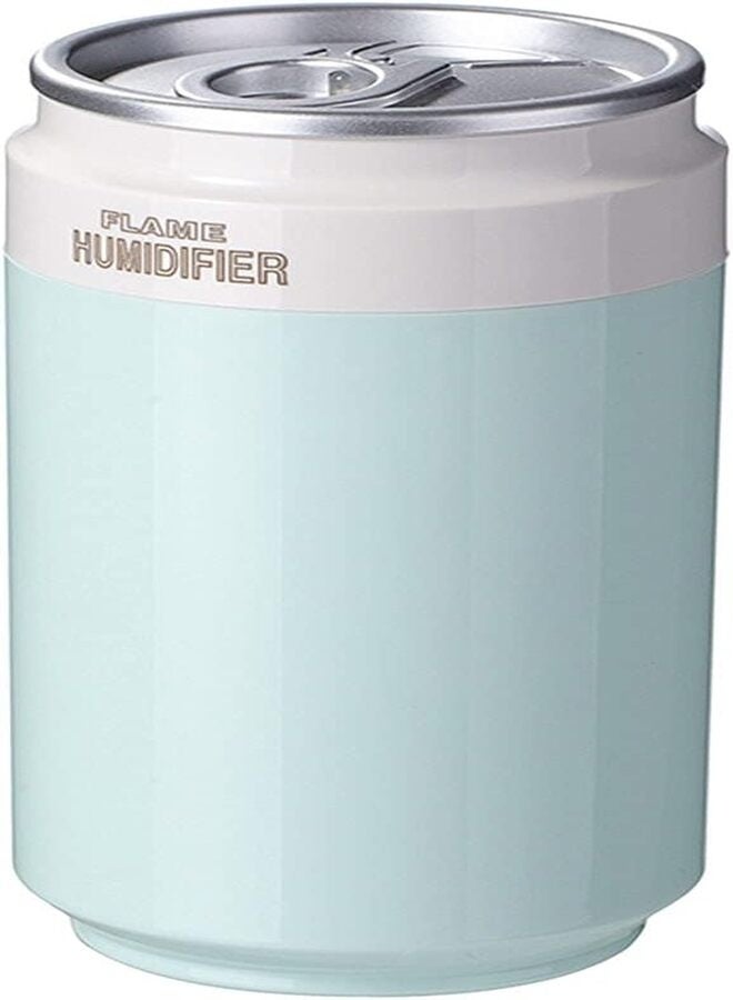 Portable USB Air Humidifier with Flame Lamp, Mini Personal Humidifier for Office, Travel, Car, Bedroom with Quiet Operation, Auto Shut-Off, 260ml, Green  - Image 1