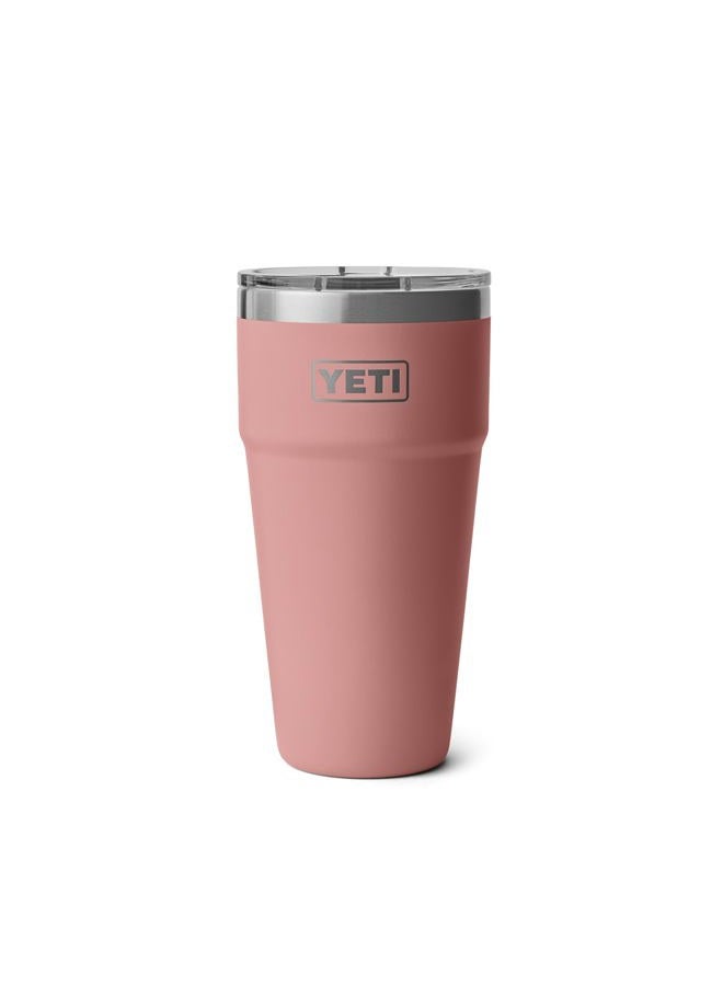 YETI Rambler 30 oz Stackable Tumbler, Stainless Steel, Vacuum Insulated with MagSlider Lid, Sandstone Pink - Image 3