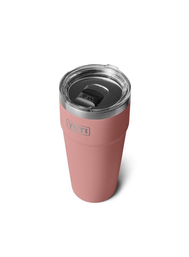 YETI Rambler 30 oz Stackable Tumbler, Stainless Steel, Vacuum Insulated with MagSlider Lid, Sandstone Pink - Image 1