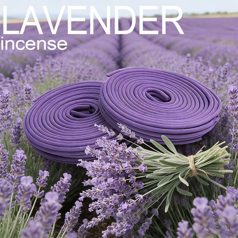 Lavender Incense Coils 120Pcs Purple Spiral Calming Aroma Soothes Mind Body Home Yoga Room Spa - Image 2