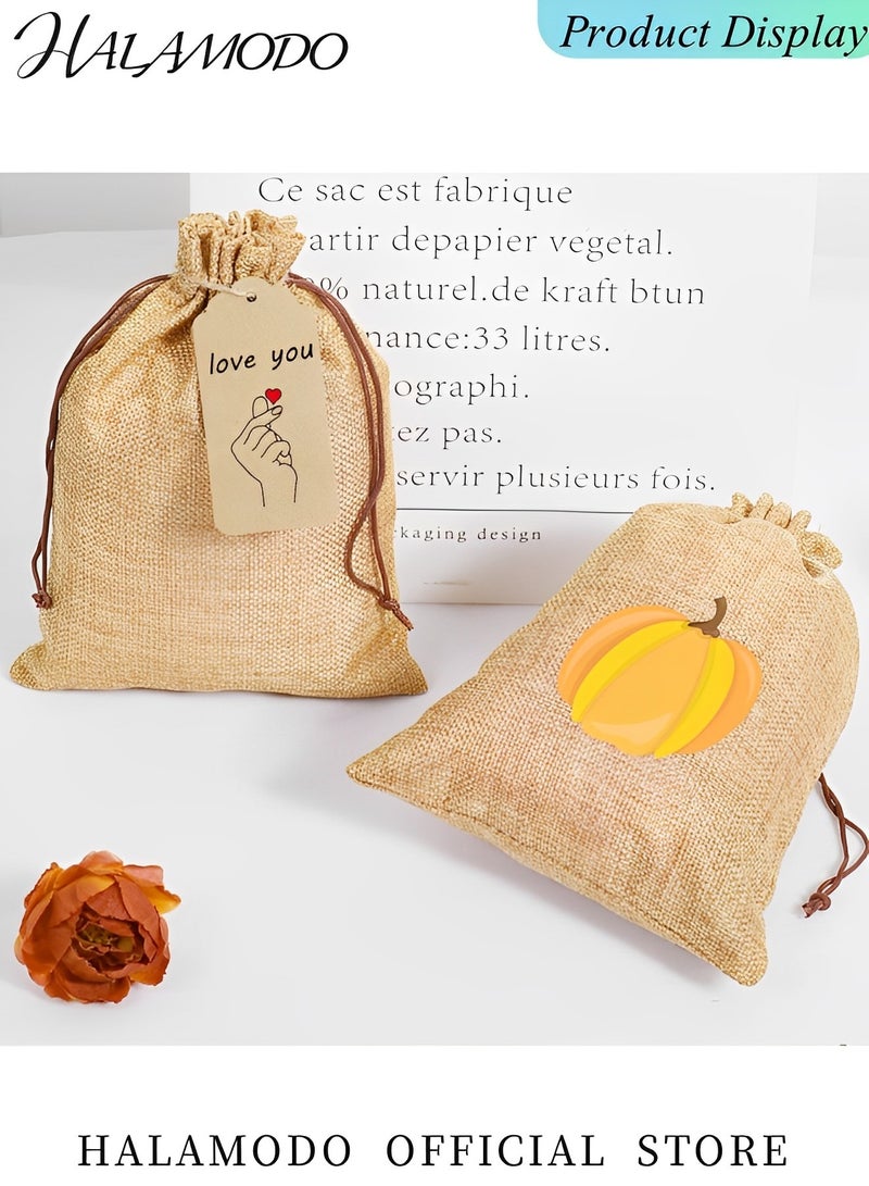 50 قطعة أكياس هدايا من الخيش مع رباط أكياس كتان قابلة لإعادة التدوير أكياس تغليف هدايا صغيرة لحفلات الزفاف والهدايا التذكارية والحفلات والحرف اليدوية اليدوية، 4 × 5.5 بوصة - Image 4