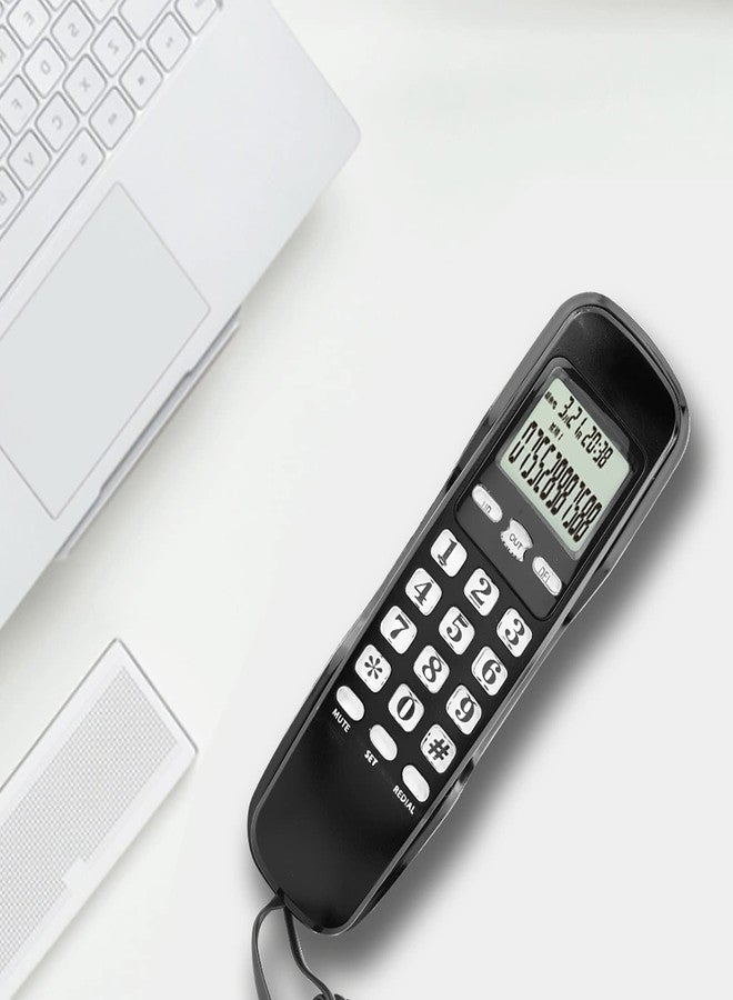 Dpofirs Corded Telephone Landline Telephone, Mini Portable Multi Functional Landline Telephone with Caller ID, Wired Corded Desktop Telephone Big, Old Phone for Home Hotel - Image 2