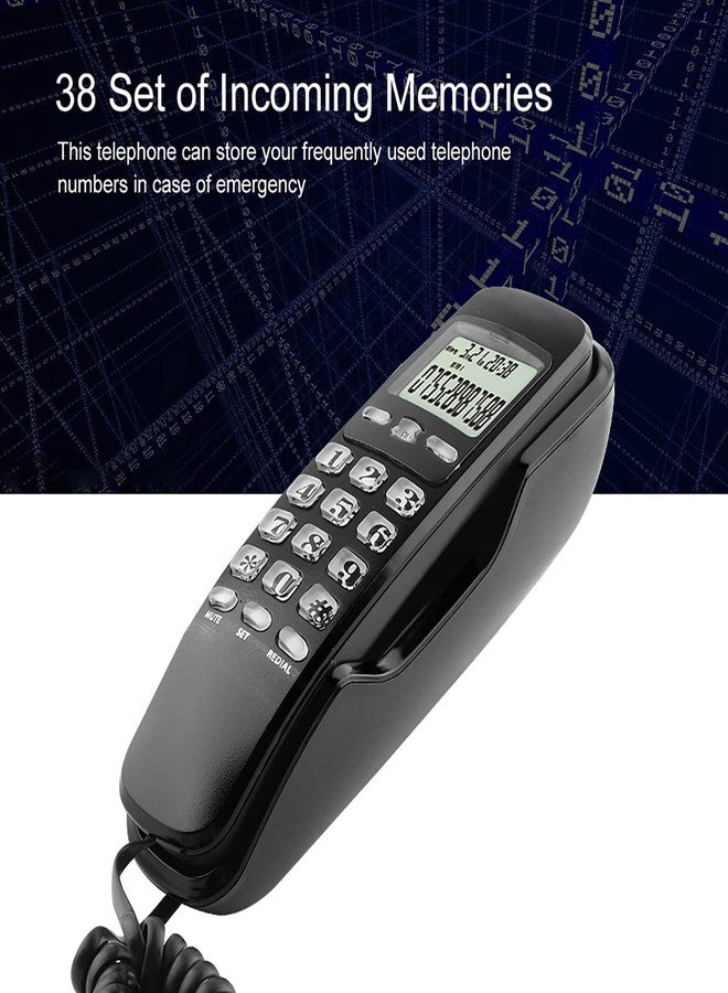 Dpofirs Corded Telephone Landline Telephone, Mini Portable Multi Functional Landline Telephone with Caller ID, Wired Corded Desktop Telephone Big, Old Phone for Home Hotel - Image 5