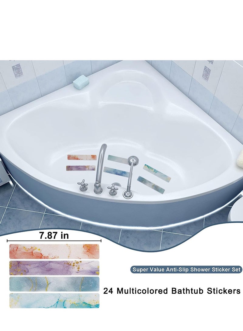 KASTWAVE Non Slip Bathtub Stickers, 24 Pack Bath Tub Slip Stickers, Safety Bathtub Non Slip Shower Stickers, Anti Slip Shower Stickers for Bathtub Bathroom Stairs Ladders - Image 5