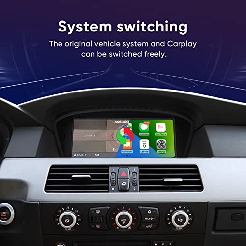 AINAVI راديو شاشة تعمل باللمس 8.8 بوصة CarPlay لسيارة BMW 5 Series E60 E61 E63 E64 E90 E91 E92 E93 2005-2008 ترقية نظام CCC مشغل وسائط متعددة أندرويد أوتو مع الحفاظ على الستيريو الأصلي ومكبر الصوت iDrive - Image 4