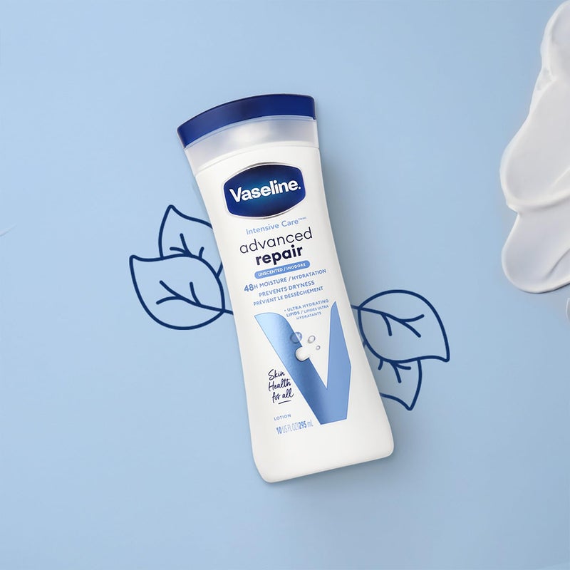 Vaseline Intensive Care Advanced Repair Fragrance Free Body Lotion 2-Pack 10 oz each - Image 5