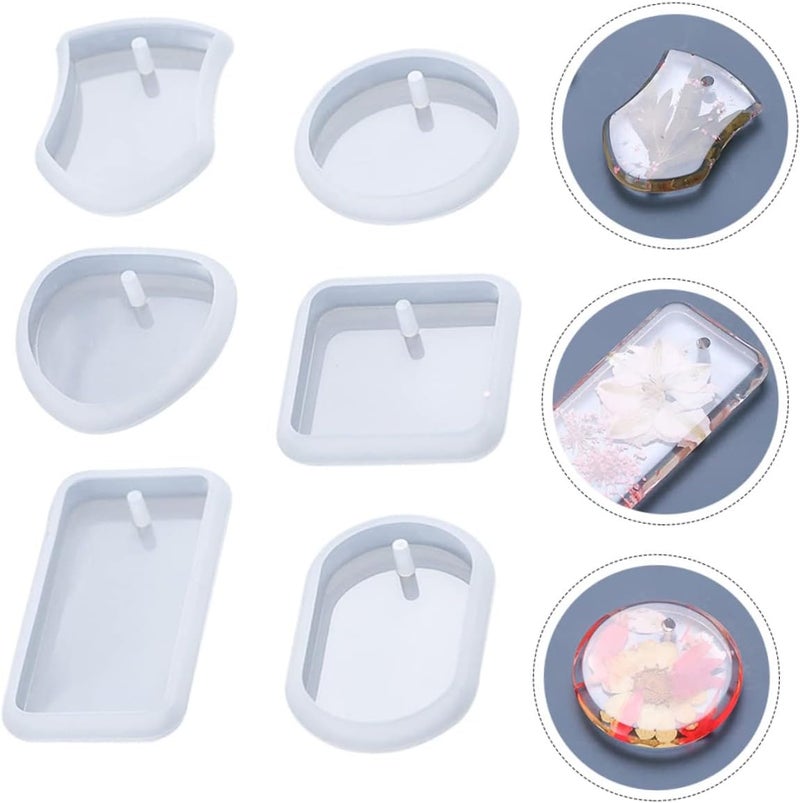 Globally engineered build NUOBESTY 6pcs Silicone Keychain Molds for Pendant Crafting Smooth Easy Release Epoxy Molds for Keychain Accessories and Custom Ornaments Slow wear optimized quality - Image 5