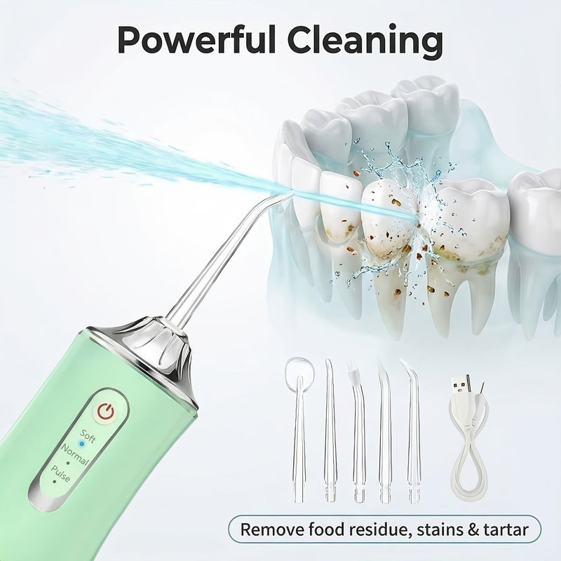 Black Water Flosser USB Rechargeable Portable Oral Irrigator for Teeth Gum Care Travel Home Use - Image 4