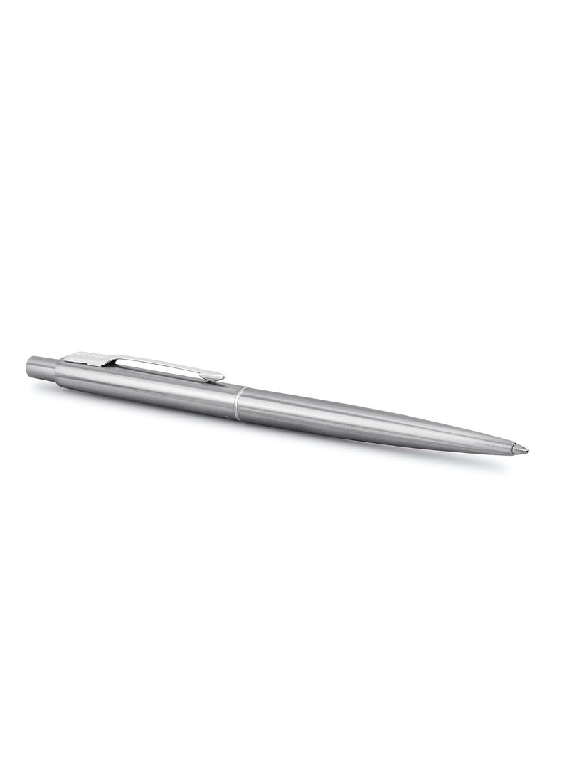 Parker Classic Stainless Steel Chrome Trim Ball Pen| Ink Color - Blue | Gift For Employees | Unique Gifts For Entrepreneurs - Image 3