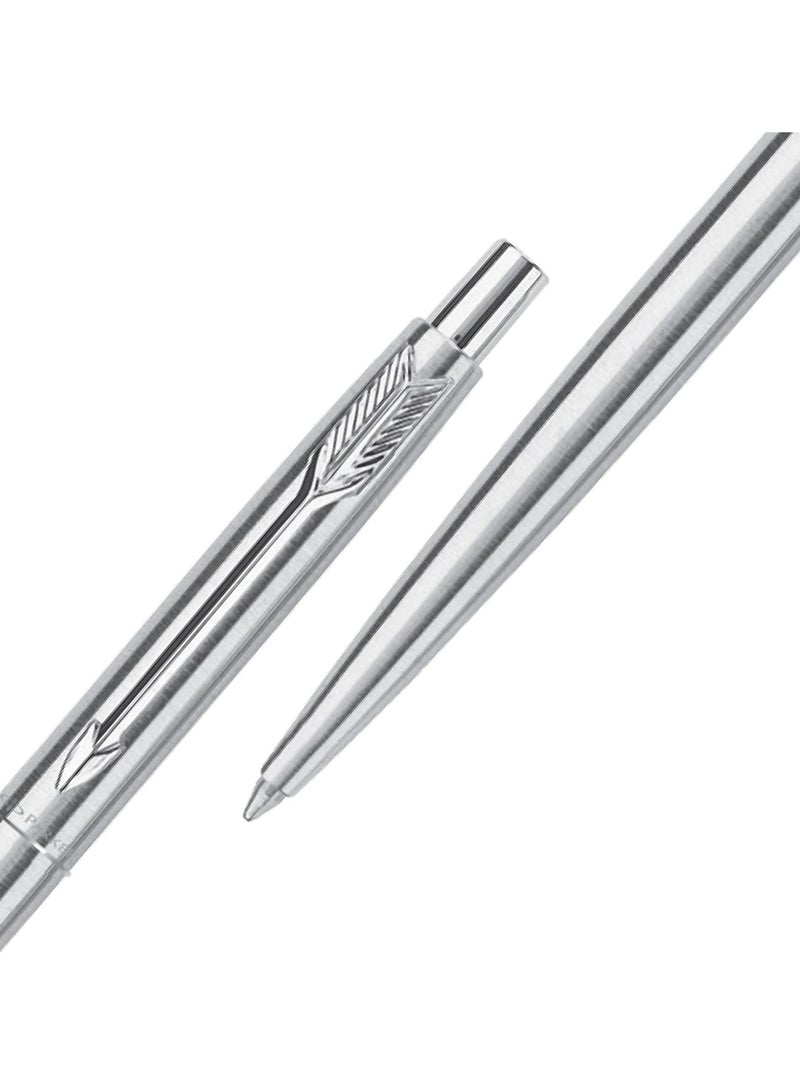 Parker Classic Stainless Steel Chrome Trim Ball Pen| Ink Color - Blue | Gift For Employees | Unique Gifts For Entrepreneurs - Image 4