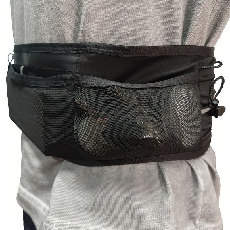 Running Sports Waist Bag Unisex Breathable Fitness Belt With 1 Blue TPU Soft Water Bottle 8.45oz Size XS S M - Image 3