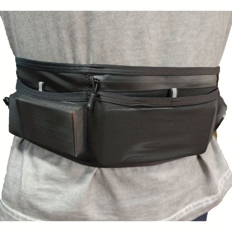 Running Sports Waist Bag Unisex Breathable Fitness Belt With 1 Blue TPU Soft Water Bottle 8.45oz Size XS S M - Image 4