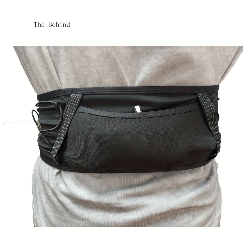 Running Sports Waist Bag Unisex Breathable Fitness Belt With 1 Blue TPU Soft Water Bottle 8.45oz Size XS S M - Image 5