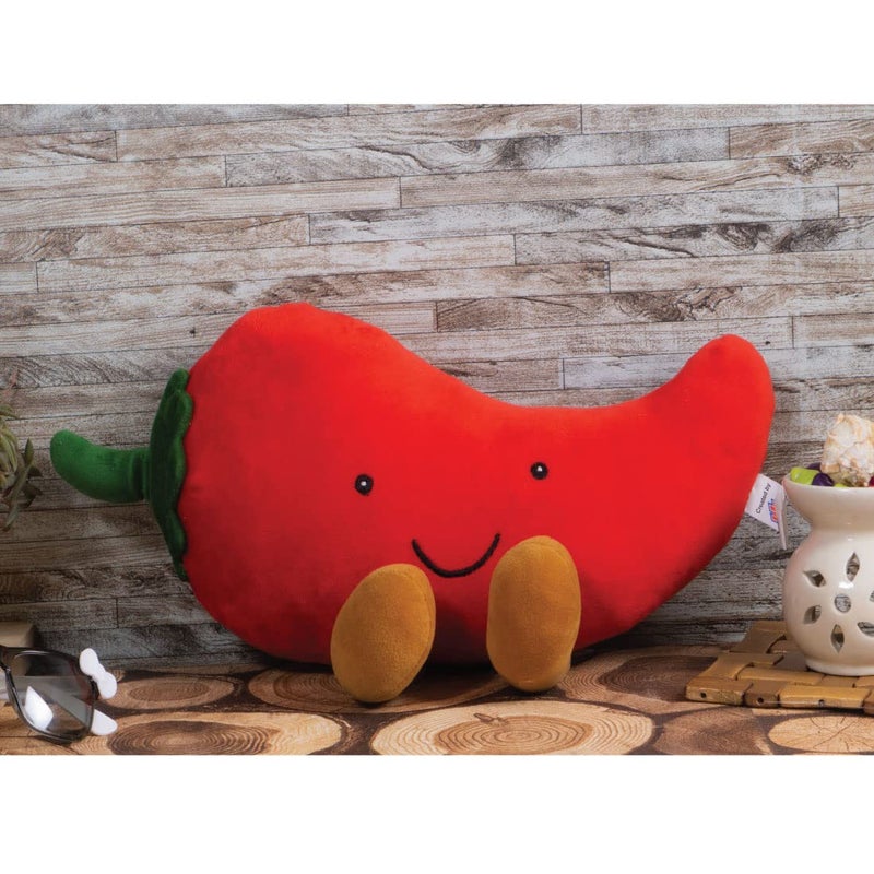 Ultra 16 inch Chilly Fully Stuffed Premium Soft Cushion Pillow for Kids in Red|Animal Toy|Birthday|Anniversary|Christmas|Diwali|Home Décor|Gift - Image 5
