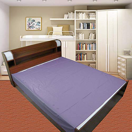 Nonibud Waterproof Plastic Mattress Protection Sheet for Baby and Adult - Double Bed/King Size - 7.5 x 6.5 feet - Grey - Image 1