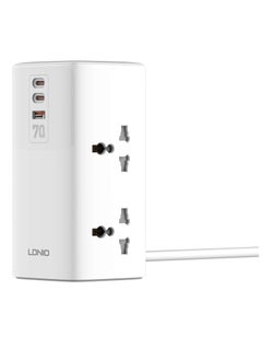 LDNIO SC4383 7-Port Vertical Desktop Charging Station, White  - Image 4