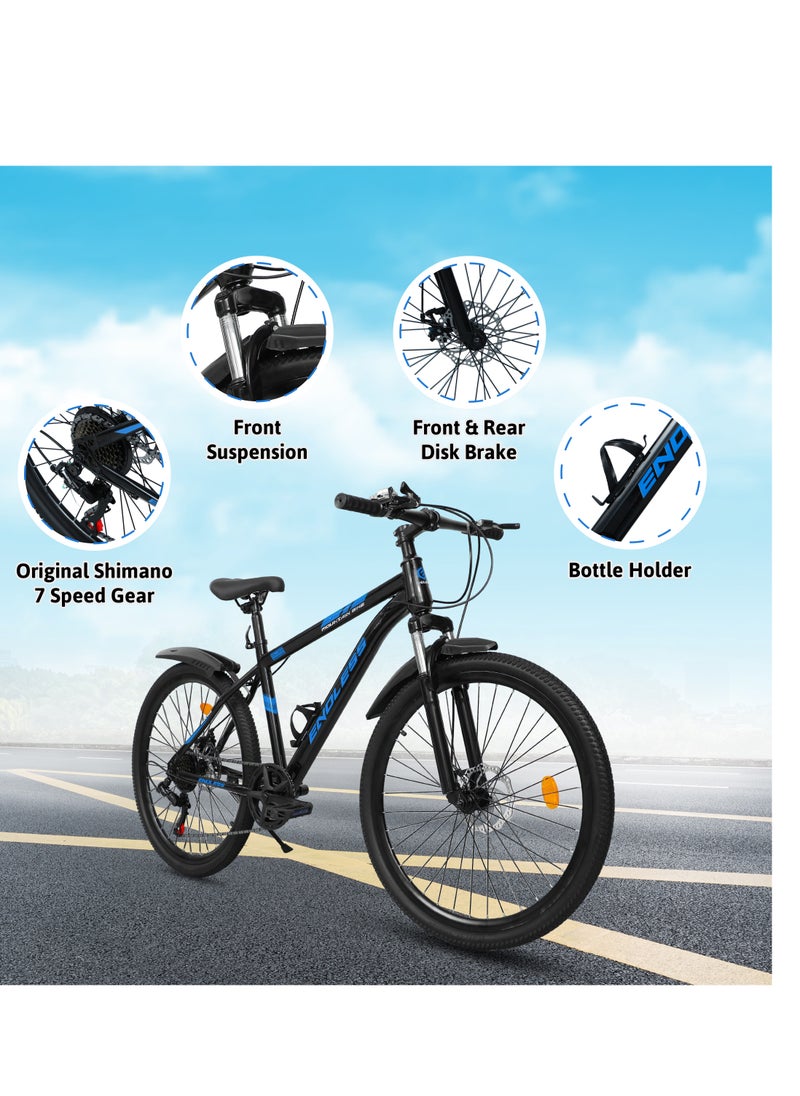 ENDLESS  Endless High Carbon Steel 17" Frame, 26" Wheels Mountain Bike with Shimano Altus 21 Speed Gear Shifter for Adults|Disc Brakes, Adjustable Seat, All Terrain Tyres, Suspension MTB Cycle for Men & Women  - Image 2