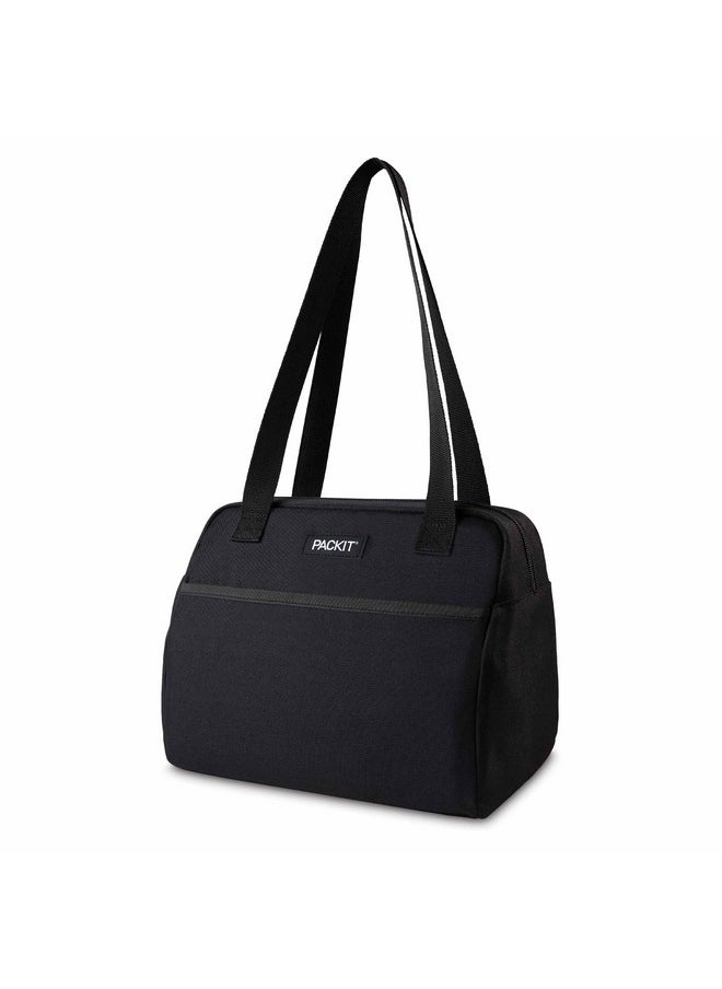 PackIt® Freezable Hampton Lunch Bag, Black, Built with EcoFreeze® Technology, Collapsible, Reusable, Zip Closure with Front Pocket and Shoulder Straps, Designed for Fresh Office Lunches - pzsku/ZB7B989875F2E377116BEZ/45/_/1736571247/2ff45e53-bf0f-435d-a0cc-3d120fede990