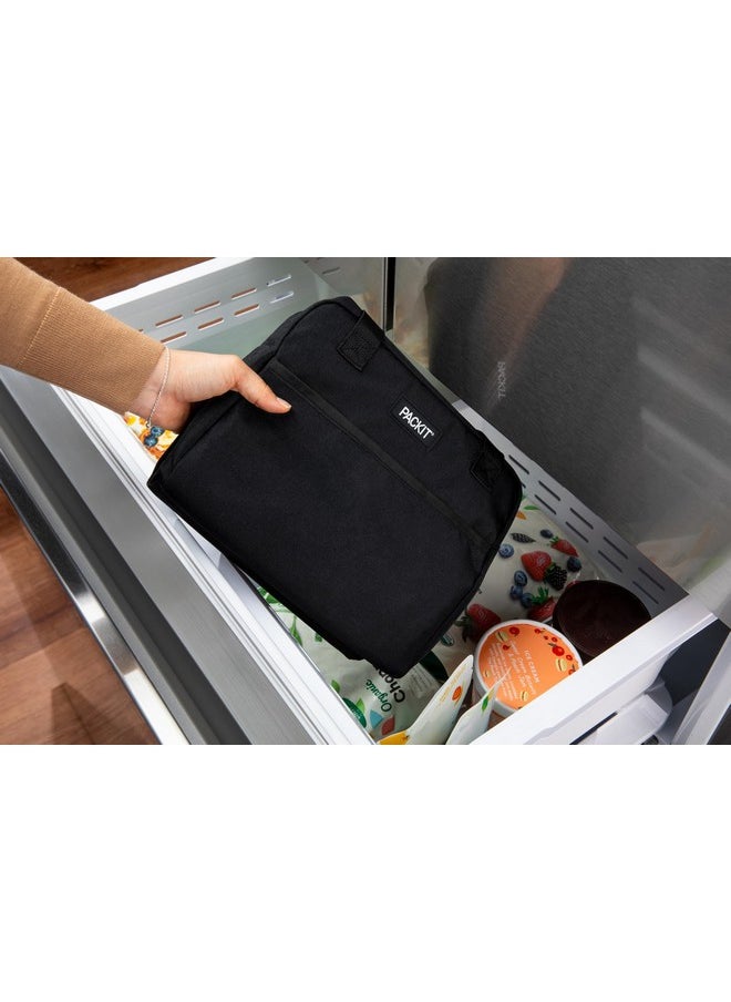 PackIt® Freezable Hampton Lunch Bag, Black, Built with EcoFreeze® Technology, Collapsible, Reusable, Zip Closure with Front Pocket and Shoulder Straps, Designed for Fresh Office Lunches - pzsku/ZB7B989875F2E377116BEZ/45/_/1736571261/fb721dba-fbea-4b5e-8a04-823122ba689a