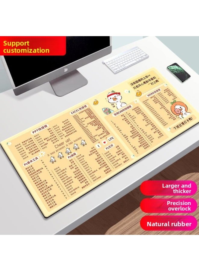 Mouse Pad Cad Office Shortcut Keys Large Computer Heated Desktop Keyboard Desk Mat Starry Sky
