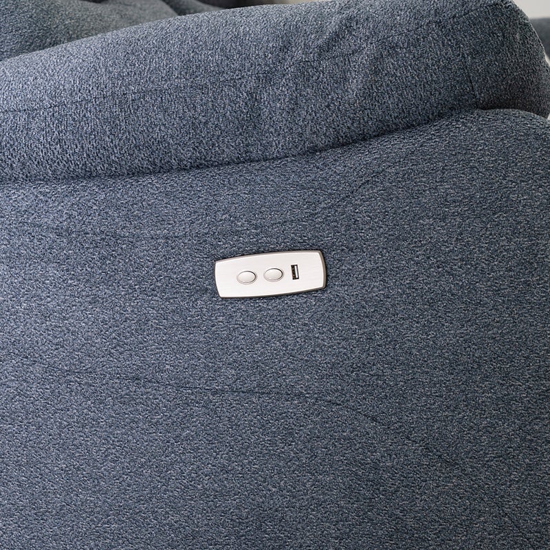 ROYAL FURNITURE Electric Recliner Sofa Set - Grey for Living Room - Image 4