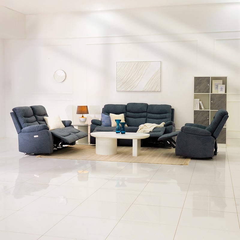 ROYAL FURNITURE Electric Recliner Sofa Set - Grey for Living Room - Image 2